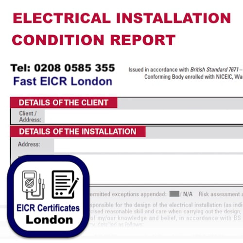 EICR Certificate near London in 2024