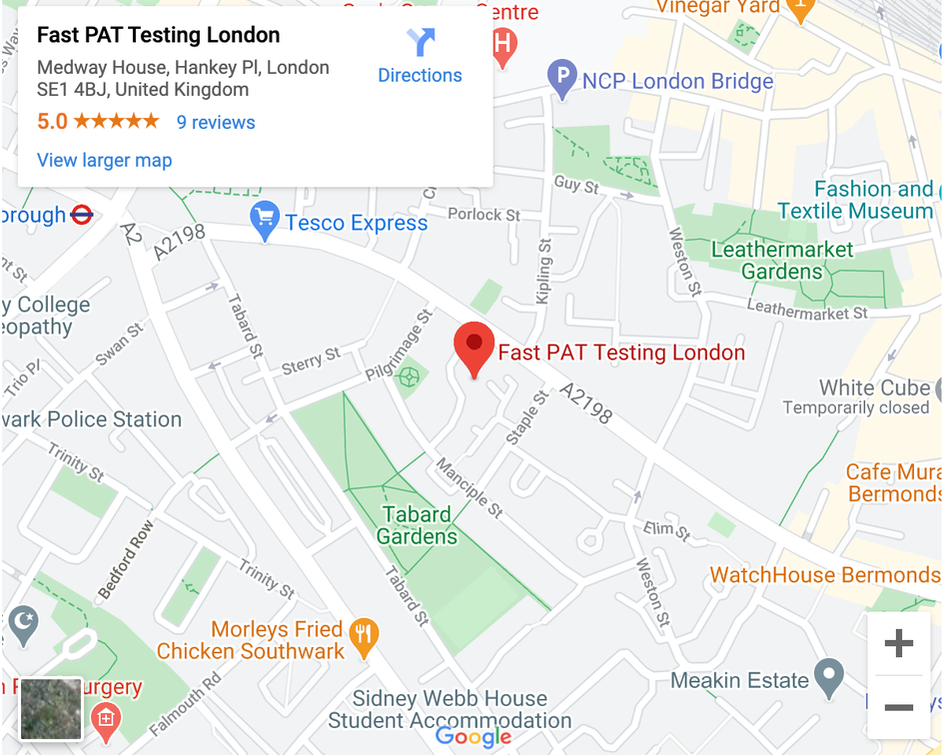 PAT Testing tower hamlets - Google Map