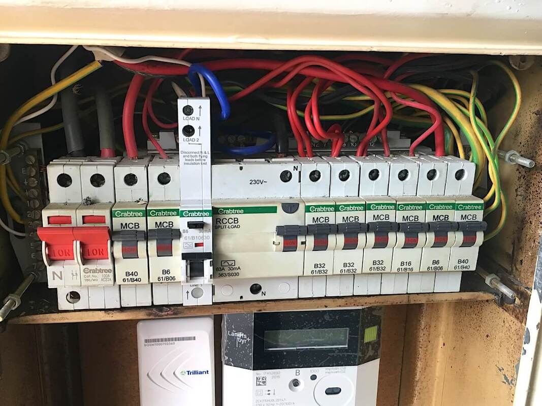 Consumer Unit cover removed for EICR Testing London
